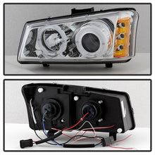 Cargar imagen en el visor de la galería, Spyder Chevy Silverado 1500 03-06 Projector Headlights LED Halo LED Ambr Reflctr Ch PRO-YD-CS03-AM-C
