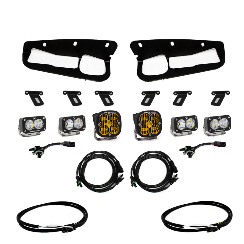 Baja Designs 2021+ Ford Bronco Amber SAE Kit de bolsillo antiniebla con mejora