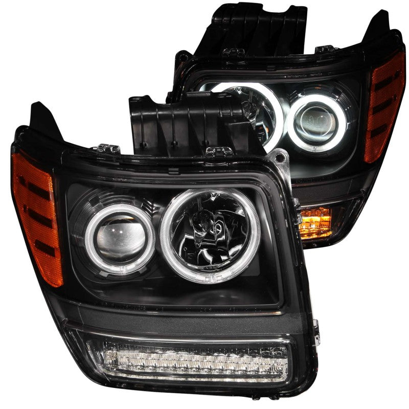 ANZO 2007-2012 Dodge Nitro proyector faros con Halo negro (CCFL) G2