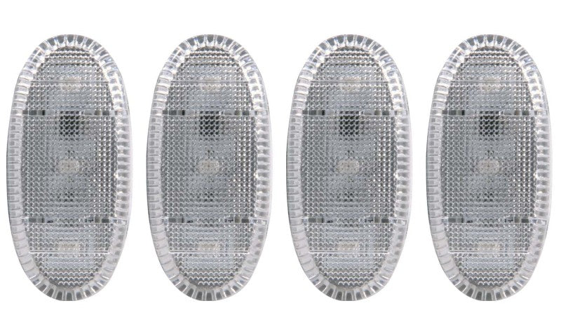 ANZO 2011-2016 Ford F-350 Kit de luces LED para guardabarros transparente, 2 piezas ámbar/2 piezas rojo