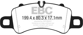 EBC 2016+ Porsche Boxster 718 (solo rotores de hierro) 2.5L Turbo Yellowstuff Pastillas de freno delanteras