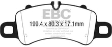 Cargar imagen en el visor de la galería, EBC 2016+ Porsche 911 (991/2 con rotores de hierro fundido) 3.0TT Carrera Bluestuff Pastillas de freno delanteras