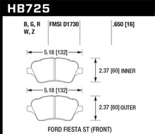 Cargar imagen en el visor de la galería, Pastillas de freno delanteras Hawk 14-16 Ford Fiesta ST HP+ Street