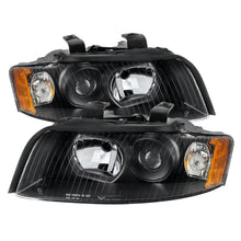 Cargar imagen en el visor de la galería, Xtune Audi A4 02-05 Halogen Only Crystal Headlights Black HD-JH-AA402-AM-BK