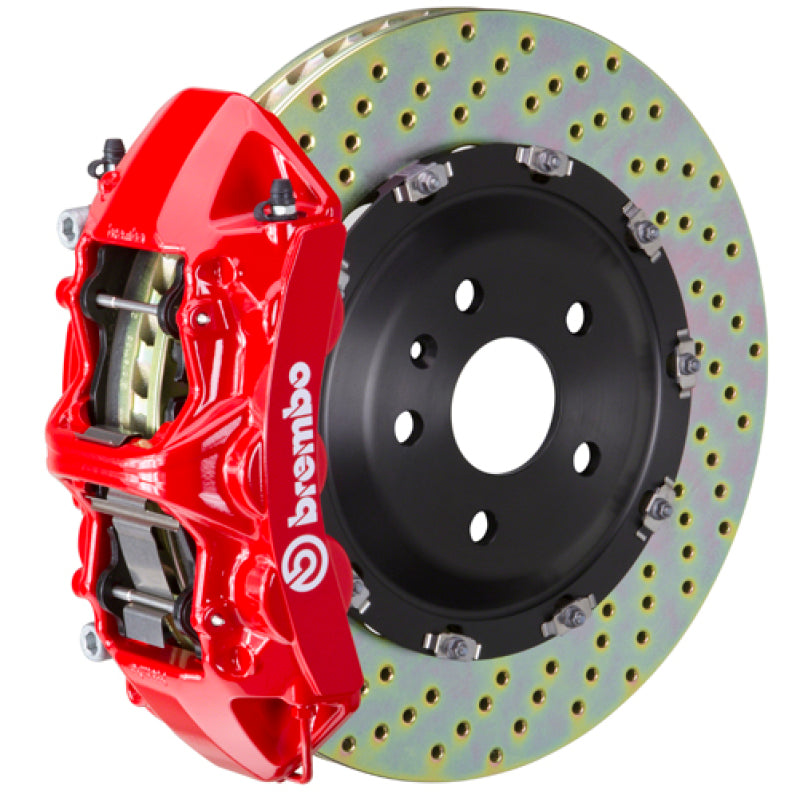Brembo 09-13 X5M/09-14 X6M/15-18 X5M/16-19 X6M Fr GT BBK 6 Pist Cast 405x34 2 piezas Rotor Taladro-Rojo