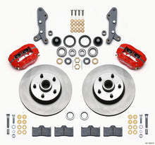 Cargar imagen en el visor de la galería, Wilwood Forged Dynalite-M Front Kit 11.30in 1 PC Rotor&amp;Hub Red 60-68 Ford / Mercury Full Size