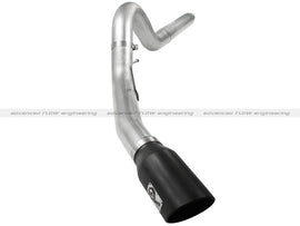 aFe Atlas Sistema de escape de acero aluminizado con respaldo DPF de 5 pulgadas, camionetas Ford Diesel 08-10 V8-6.4L (td) Punta negra
