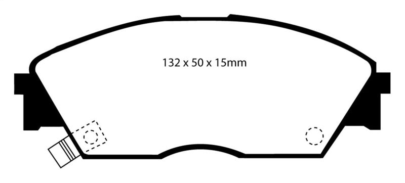 EBC 90-92 Honda Civic CRX 1.6 Si Pastillas de freno delanteras Redstuff