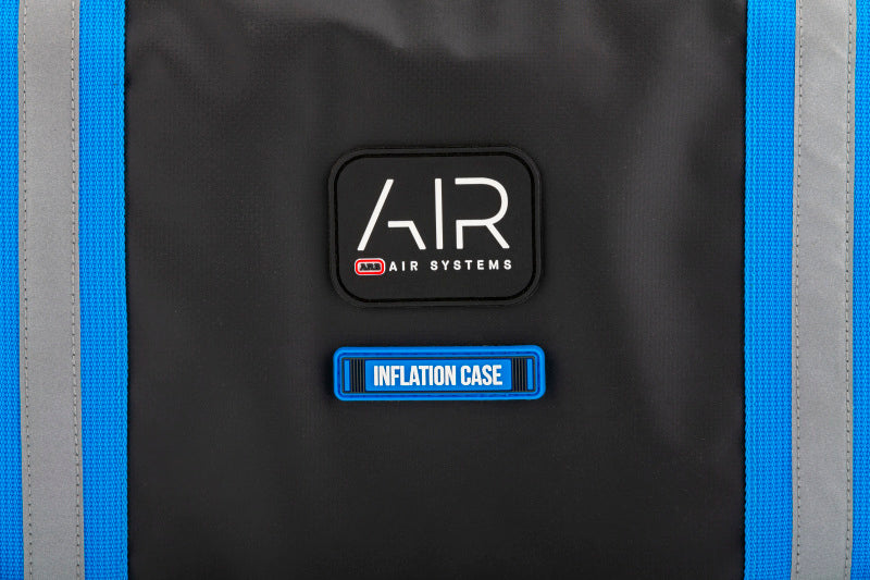 Caja de inflación ARB Acabado negro con detalles azules Tiras reflectantes de material de PVC