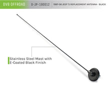 Cargar imagen en el visor de la galería, DV8 Offroad 1997-06 Jeep TJ Antena de repuesto negra