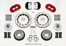 Cargar imagen en el visor de la galería, Wilwood Narrow Superlite 6R Front Hub Kit 14.00in Drill Red Magnum Force Drop Spindle
