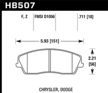 Cargar imagen en el visor de la galería, Hawk 09-10 Dodge Challenger SE/06-10 Charger SE/05-10 Chrysler 300 HPS Street Front Brake Pads