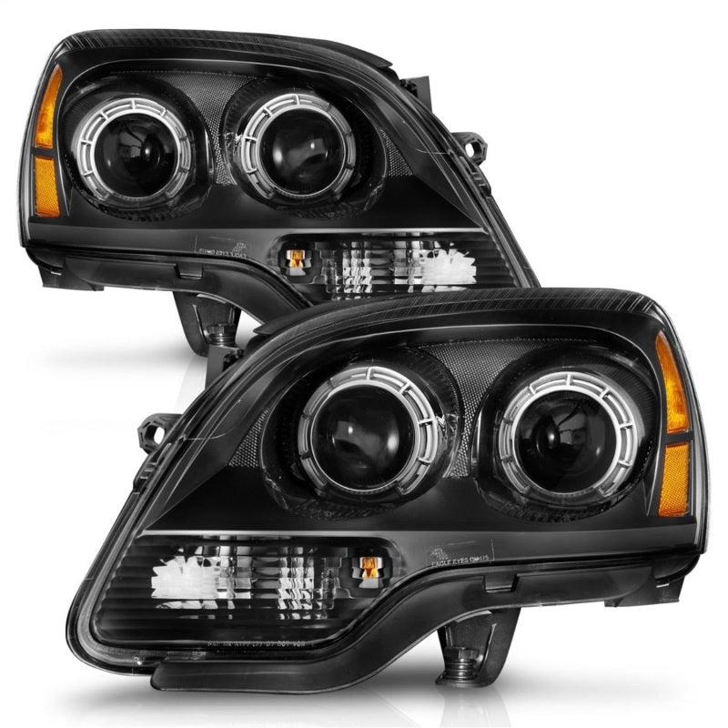 ANZO 2007-2012 GMC Acadia Proyector Faros delanteros Carcasa negra