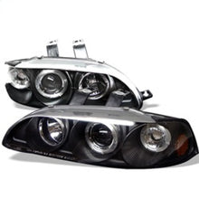 Cargar imagen en el visor de la galería, Spyder Honda Civic 92-95 2/3DR 1PC Projector LED Halo Amber Reflctr Blk PRO-YD-HC921P-23D-AM-BK