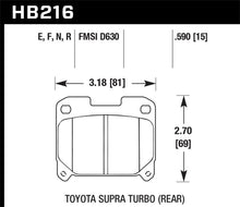 Cargar imagen en el visor de la galería, Hawk 93-98 Toyota Supra TT Azul 9012 Pastillas de freno traseras de carrera