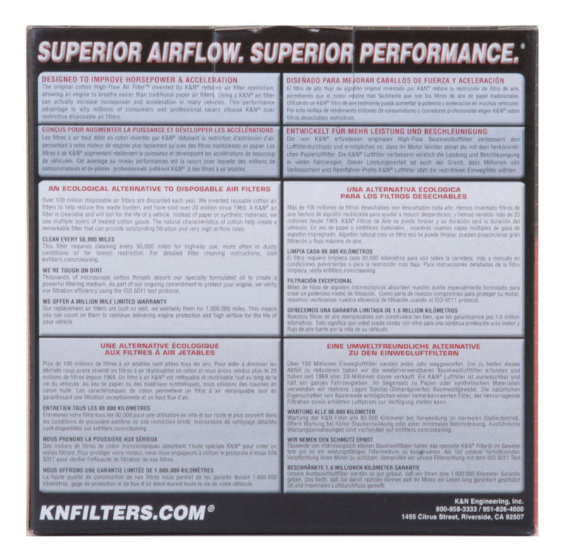 K&N Replacement Air Filter for 18-19 Honda CB250R 249