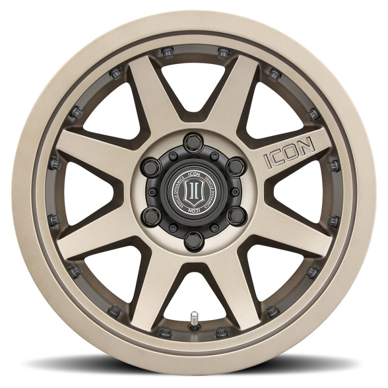 ICON Rebound Pro 17x8.5 5x150 25mm Offset 5.75in BS 110.1mm Rueda de bronce de diámetro