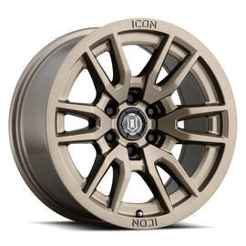 ICON Vector 6 17x8.5 6x135 6mm Offset 5in BS 87.1mm Rueda de bronce de diámetro