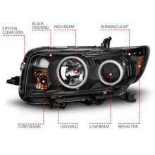 Cargar imagen en el visor de la galería, ANZO 2008-2010 Scion Xb Projector Headlights w/ Halo Black