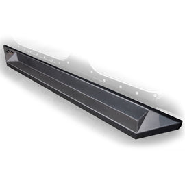 DV8 Offroad 07-18 Jeep Wrangler JK Escalones deslizantes de acero chapado en roca - Negro mate (solo 4 puertas)