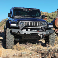 Cargar imagen en el visor de la galería, Westin 18-19 Jeep Wrangler JL WJ2 Full Width Front Bumper w/Bull Bar Textured Black