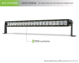 DV8 Offroad SL 8 Barra de luces delgada de 20 pulgadas Foco delgado de 100 W LED CREE de 5 W - Negro
