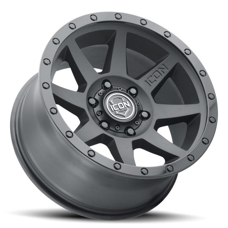 ICON Rebound 18x9 6x5.5 0mm Offset 5in BS 106.1mm Diámetro Doble Rueda Negra