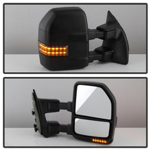 Cargar imagen en el visor de la galería, xTune 08-15 Ford Super Duty LED Telescoping Manual Mirrors - Smk (Pair) (MIR-FDSD08S-G4-MA-RSM-SET)