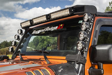 Cargar imagen en el visor de la galería, Rugged Ridge 07-18 Jeep Wrangler JK Elite Fast Track Windshield Light Bar Mount w/ Crossbar