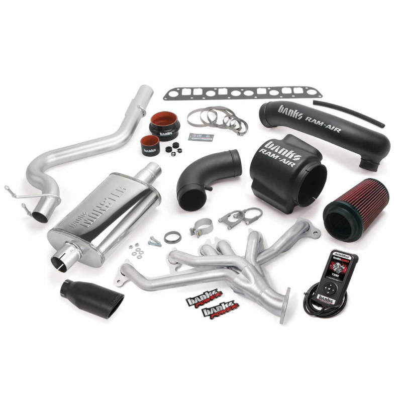Banks Power 04-06 Jeep 4.0L Wrangler PowerPack System - Escape único SS con punta negra