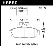 Cargar imagen en el visor de la galería, Pastillas de freno traseras Hawk 86-92 Ford Taurus SHO / 89-92 Ford Thunderbird Super Coupe Blue 9012 Race