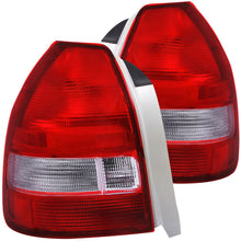 Cargar imagen en el visor de la galería, ANZO 1996-2000 Honda Civic luces traseras rojas/transparentes