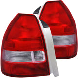 ANZO 1996-2000 Honda Civic luces traseras rojas/transparentes