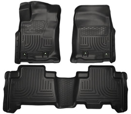 Husky Liners WeatherBeater Black Front & 2nd Seat Floor Liners | 2013 - 2022 Toyota 4Runner & 2014 - 2022 Lexus GX460