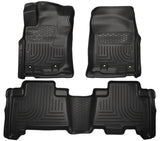 Husky Liners WeatherBeater Black Front & 2nd Seat Floor Liners | 2013 - 2022 Toyota 4Runner & 2014 - 2022 Lexus GX460