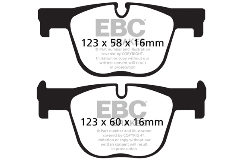 EBC 12+ BMW ActiveHybrid 3 3.0 Turbo Pastillas de freno traseras Greenstuff