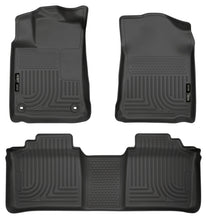Load image into Gallery viewer, Husky Liners 13-14 Toyota Avalon Electric/Gas Weatherbeater Black Front &amp; 2nd Seat Floor Liners