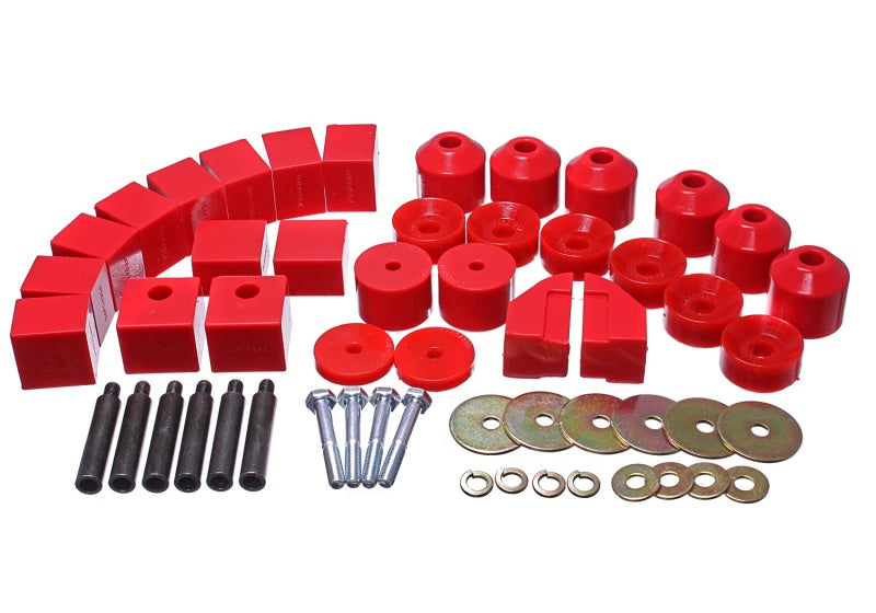 Energy Suspensión 86-95 Suzuki Samurai Rojo Juego de soporte de cuerpo de elevación de 1 pulgada