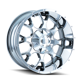 Mayhem 8015 Warrior 20x9 / 5x127 BP / 0mm Offset / 87mm Hub Chrome Wheel
