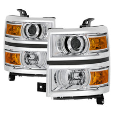 Cargar imagen en el visor de la galería, xTune Chevy Silverado 1500 14-15 Halogen Projector Headlight Chrome - HD-JH-CS14-PJ-C