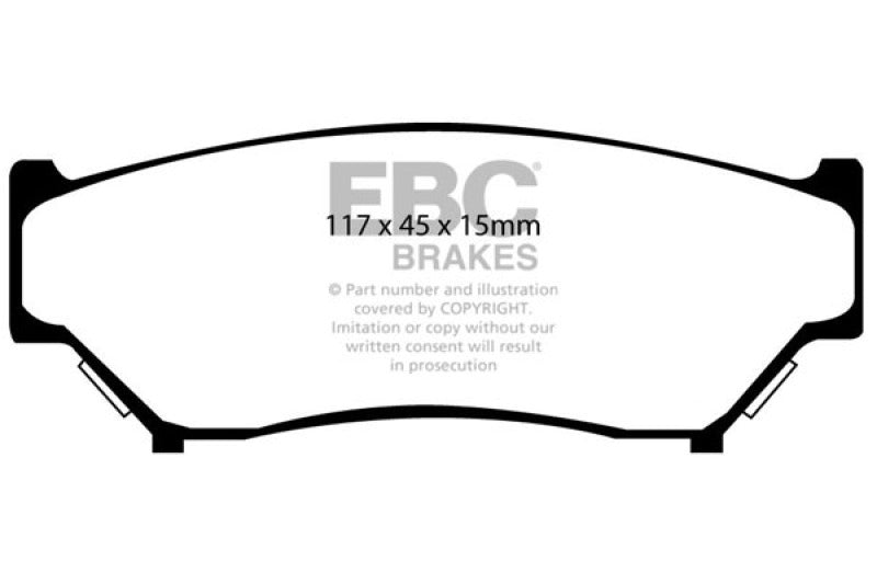 EBC 98-00 Chevrolet Tracker 1.6 (4 puertas) Pastillas de freno delanteras Yellowstuff