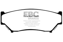 Cargar imagen en el visor de la galería, EBC 98-00 Chevrolet Tracker 1.6 (4 puertas) Pastillas de freno delanteras Yellowstuff