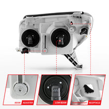 Cargar imagen en el visor de la galería, ANZO 2003-2005 Toyota 4Runner Faros delanteros de cristal, color negro