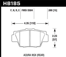 Cargar imagen en el visor de la galería, Hawk 91-05 Acura NSX Blue 9012 Race Rear Brake Pads