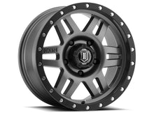 Cargar imagen en el visor de la galería, Rueda ICON de seis velocidades, 17 x 8,5, 6 x 135, 6 mm de compensación, 5 pulgadas, BS, 94 mm de diámetro, color pistola