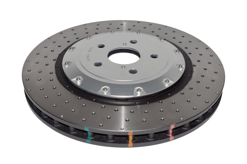 DBA 16-20 Lexus GS F Front 5000 Series Rotor perforado en cruz con sombrero plateado