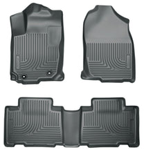 Cargar imagen en el visor de la galería, Husky Liners 2013 Honda Accord WeatherBeater Revestimientos negros para el piso del asiento delantero y segundo (solo sedán de 4 puertas)