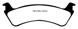 EBC 00-02 Ford Explorer Sport 4.0 2WD (pistones fenólicos) Pastillas de freno traseras Greenstuff