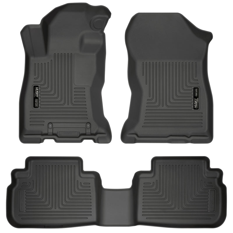 Husky Liners 2019 Subaru Forester Weatherbeater Revestimientos negros para el piso del asiento delantero y segundo