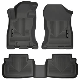 Husky Liners 2019 Subaru Forester Weatherbeater Revestimientos negros para el piso del asiento delantero y segundo